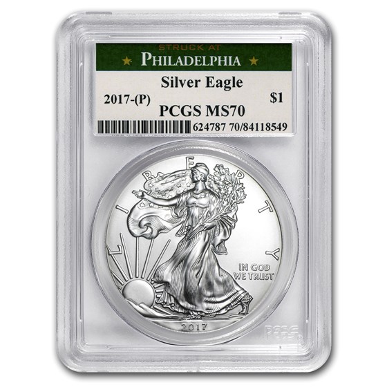 2017 (P) Silver American Eagle MS-70 PCGS (Philadelphia Mint) 2017 (P) Silver American Eagle MS-70 PCGS (Philadelphia Mint)